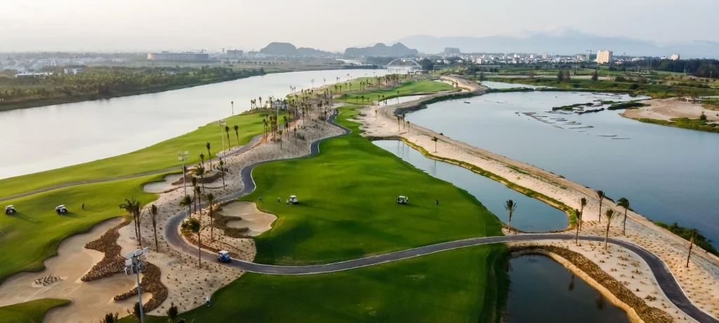BRG Da Nang Nicklaus Course panoramic river view golf course Vietnam