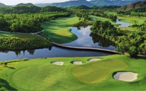 Da Nang Hoi An Hue golf courses Vietnam with ocean and mountain views Central Vietnam golf destination