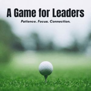 Golf ball on tee symbolizing patience and focus in golf