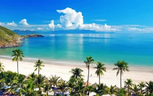 Beautiful coastline and beach view in Da Nang Vietnam