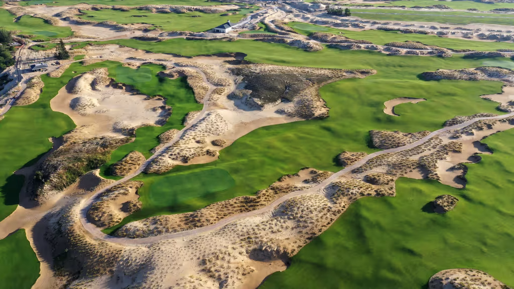 Hoiana Shores Golf Club coastal links course with natural sand dunes in Central Vietnam