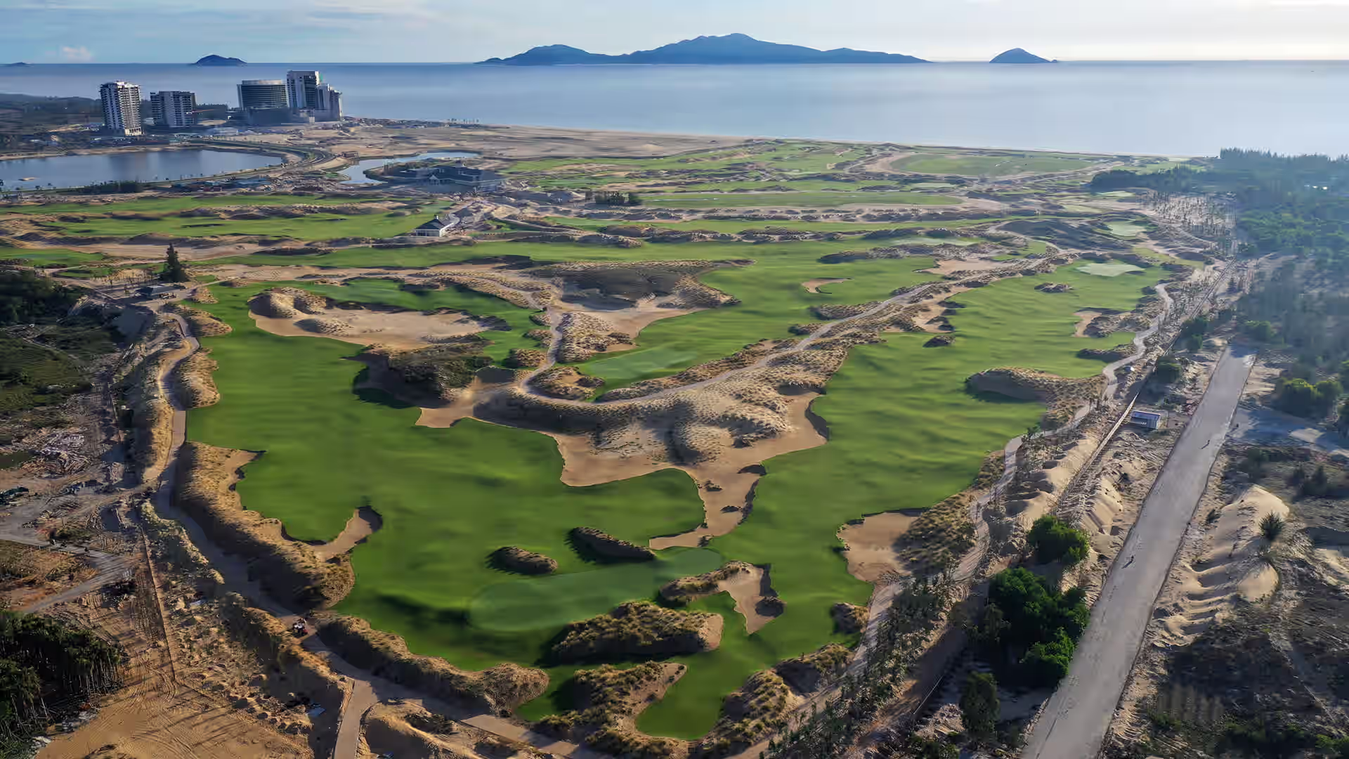 Hoiana Shores Golf Club aerial view in Vietnam – one of the best golf courses in Asia