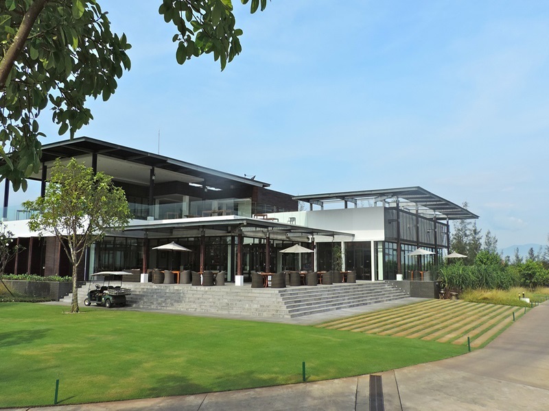 BRG Da Nang Golf Resort clubhouse modern exterior Vietnam golf course