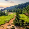 Laguna Golf Lang Co Vietnam scenic golf course in Hue with mountains and coastline