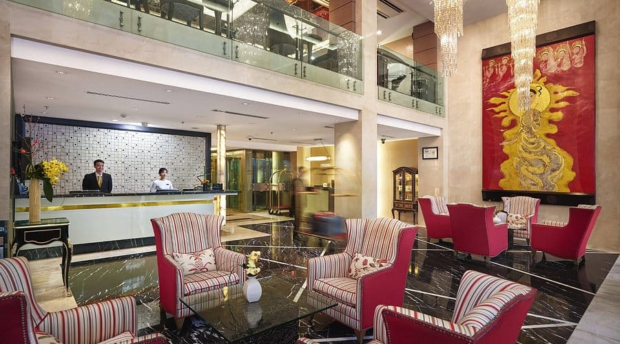 Lobby and reception at Silk Path Hotel Hanoi