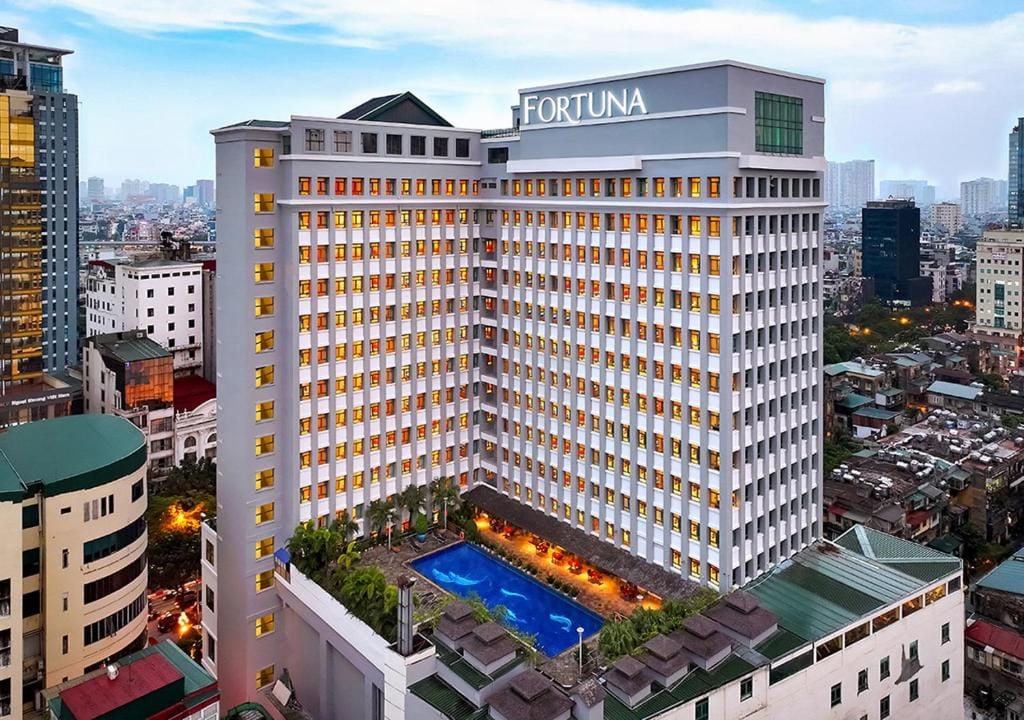 Fortuna Hotel Hanoi exterior on Lang Ha Street, Hanoi