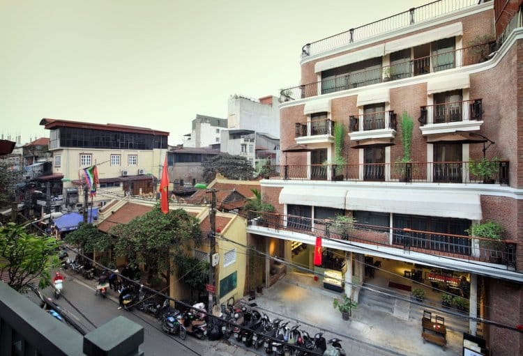 Street entrance of MK Premier Boutique Hotel Hanoi in the Old Quarter
