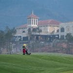 Silk Path Dong Trieu Golf and Country Club clubhouse above the course