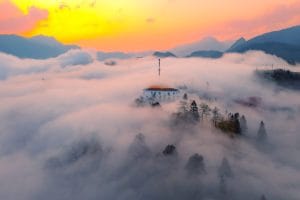 Silk Path Grand Sapa Resort & Spa above the clouds on a hilltop in Sapa
