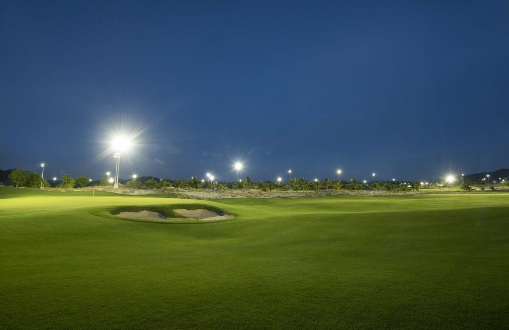 Floodlit fairway for night golf at ANARA Binh Tien Golf Club