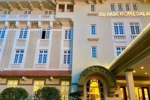 Du Parc Hotel Dalat facade and entrance on Tran Phu Street, Da Lat