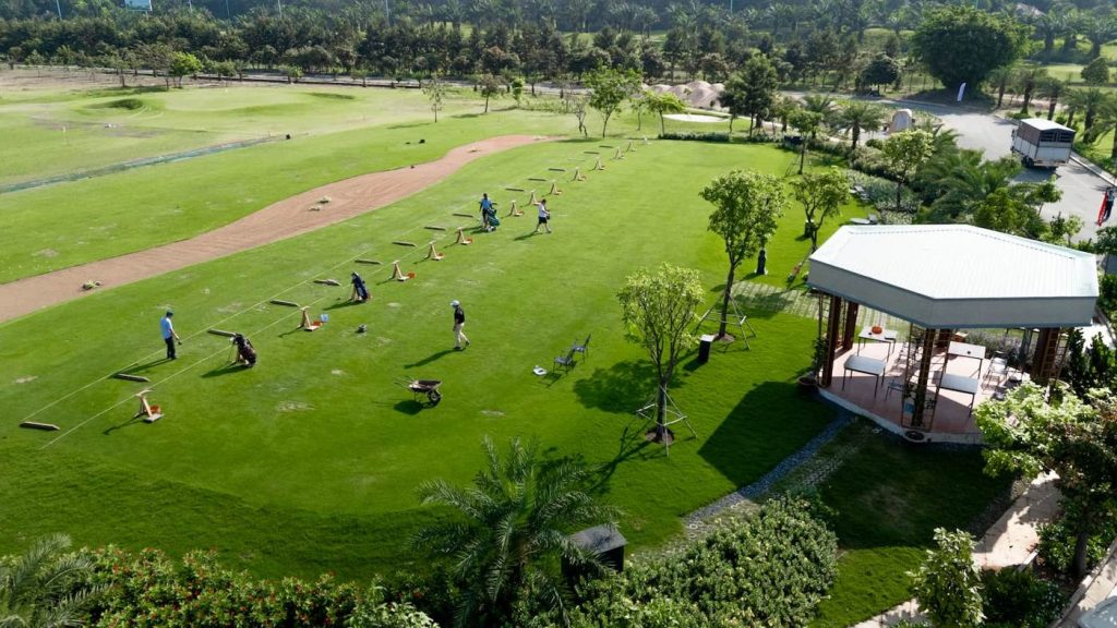Practice area from above at Tan Son Nhat Golf Course