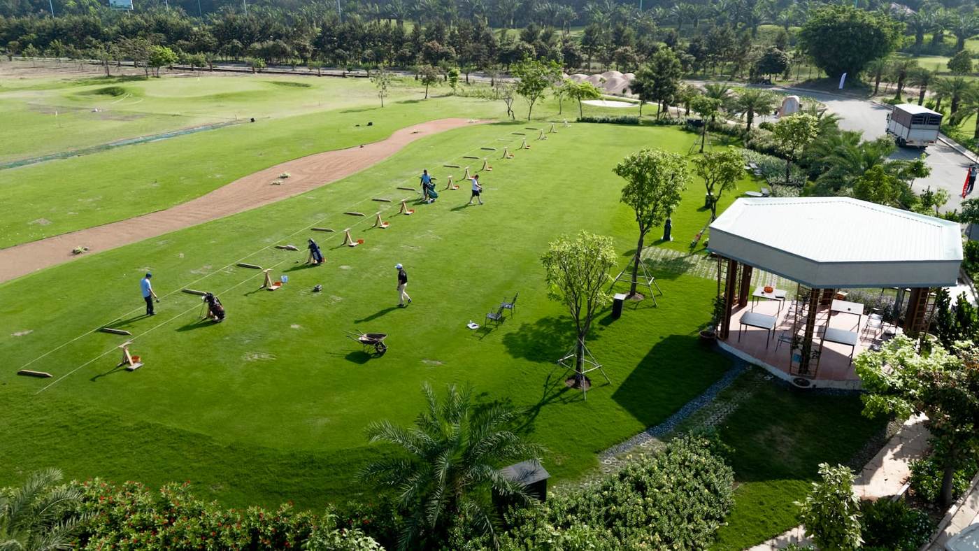 Practice area from above at Tan Son Nhat Golf Course