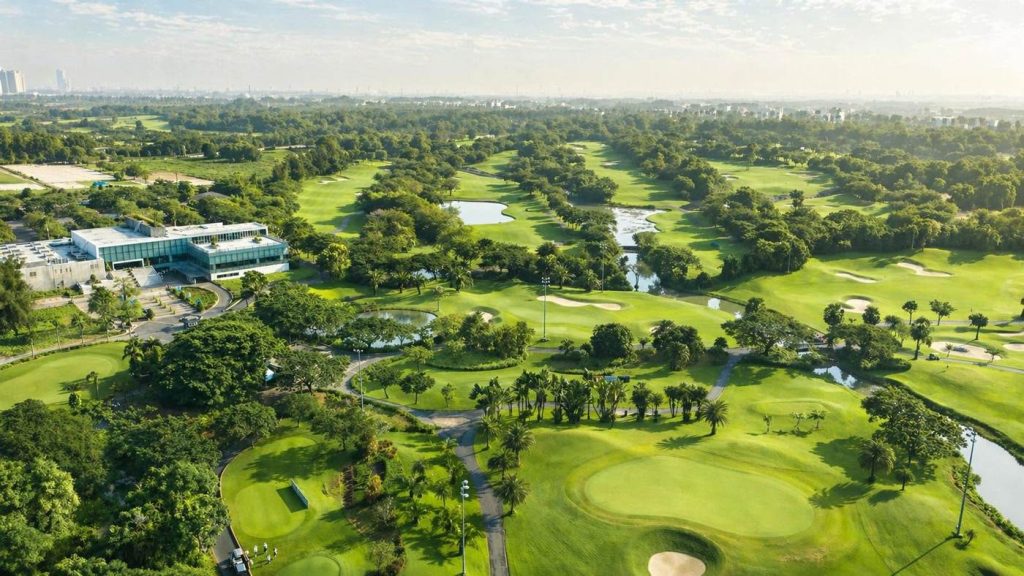 Aerial view of the course at Twin Doves Golf Club